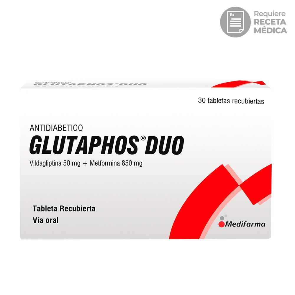 Glutaphos Duo 50 mg + 850 mg Tabletas Recubiertas