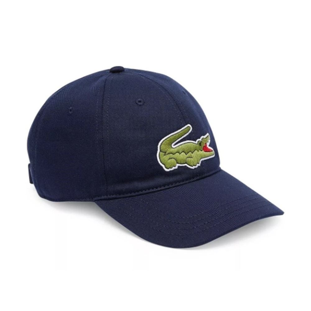 GORRA DE ALGODON AJUSTABLE LACOSTE BORDADO DE COCODRILO UNISEX COLOR AZUL