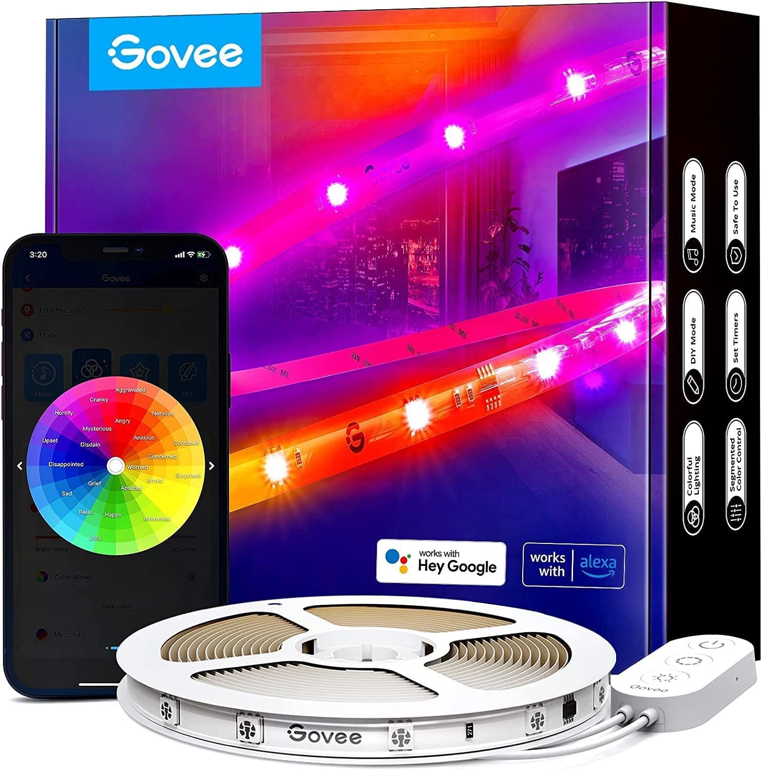 Tira Led Rgbic Pro Govee Inteligente 5m Wifi Alexa Google