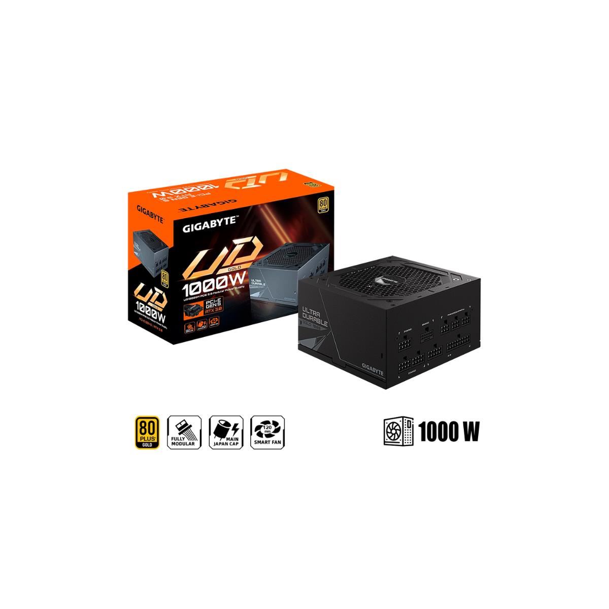FUENTE DE PODER GIGABYTE UD1000GM PG5 1000W 80 PLUS Gold Certified Modular Formato ATX 3.0