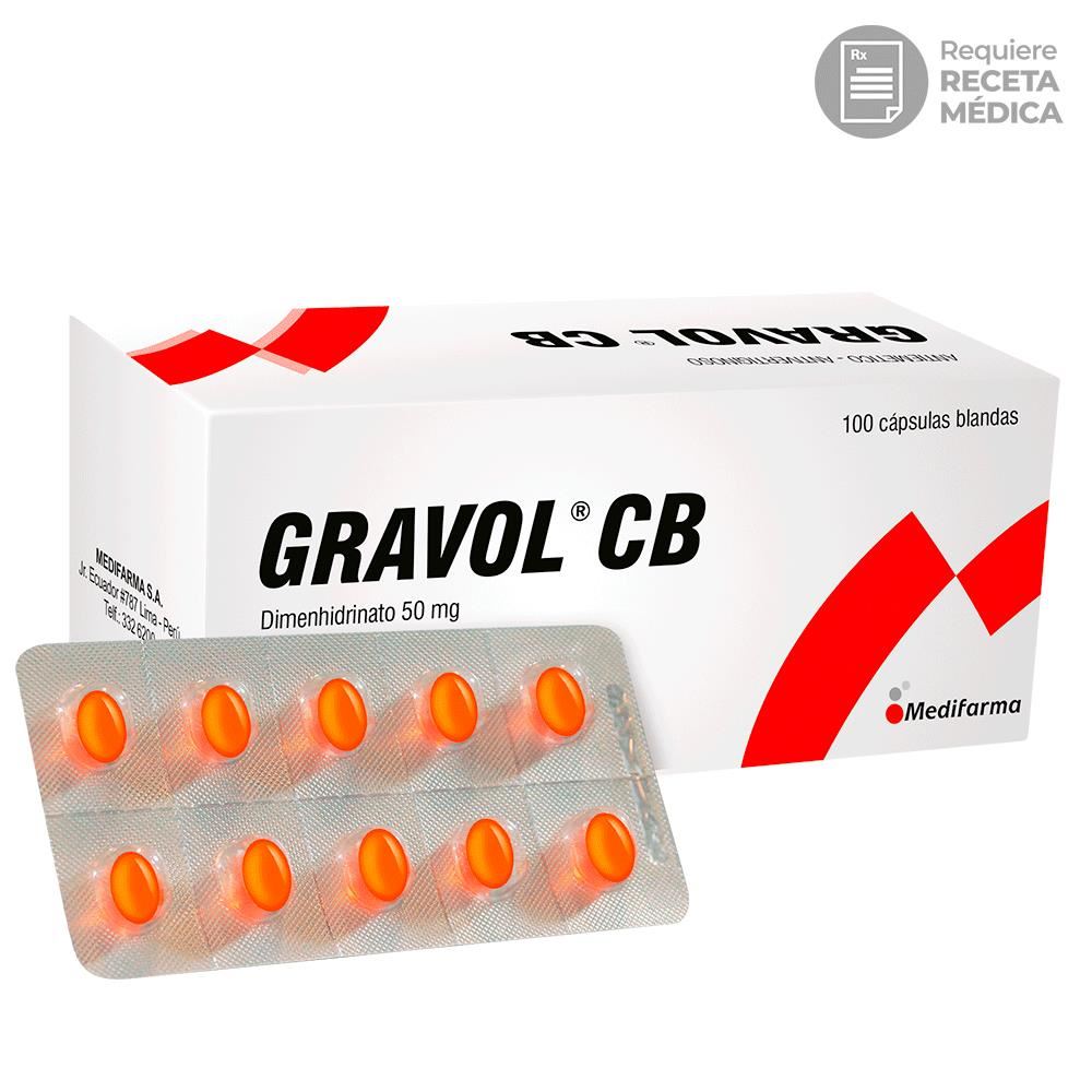 Gravol CB 50 mg Cápsulas Blandas
