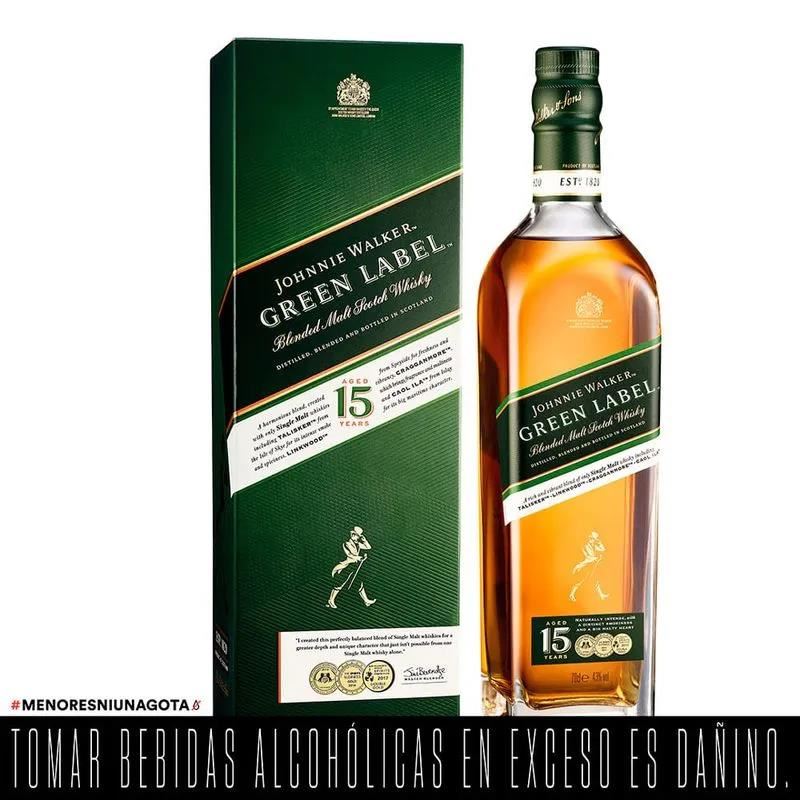 Whisky Johnnie Walker Green Label 750 ML C/E