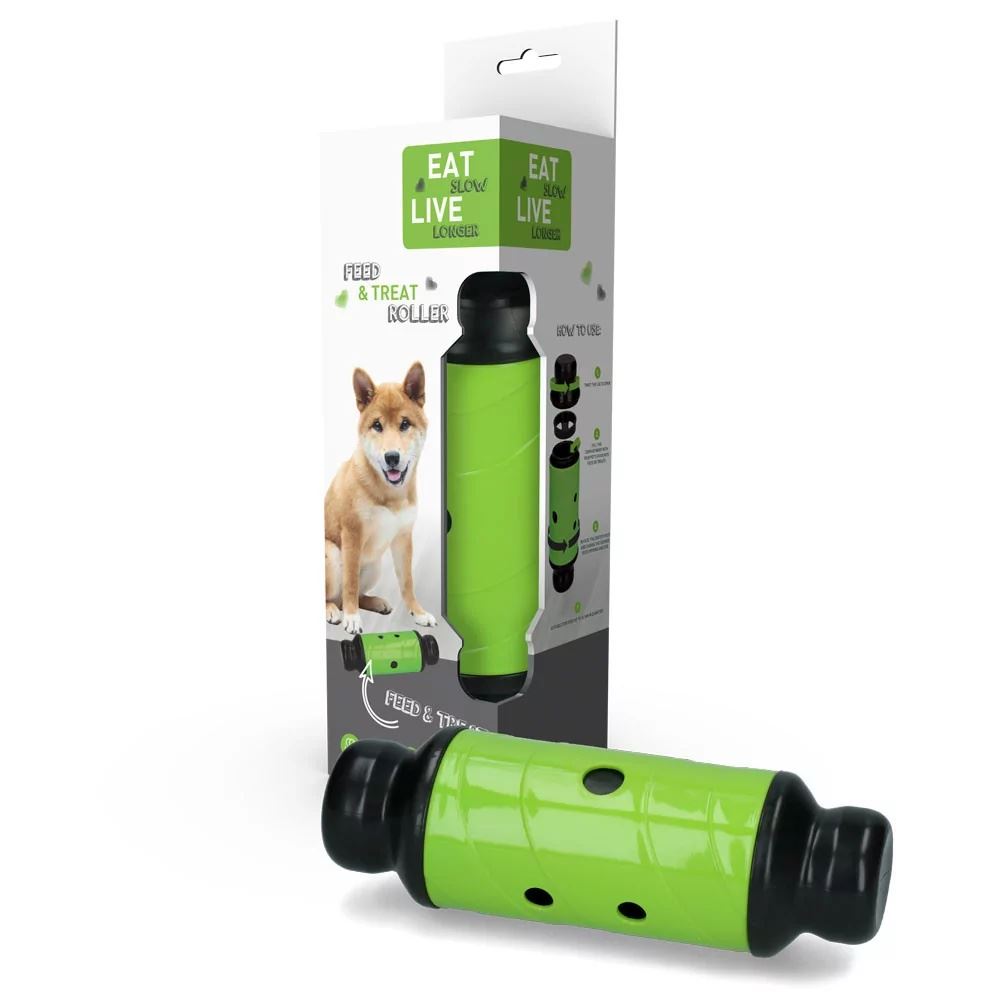 EAT Slow Live Longer Juguete p/ premios mascota Small Verde