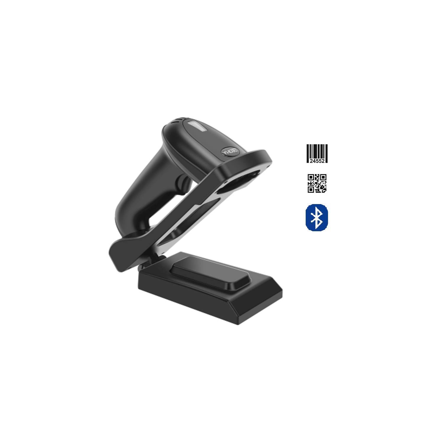 Lector portátil escaner de código barras con parante Inalámbrico Bluetooth 2D 1D YHD-5800DB