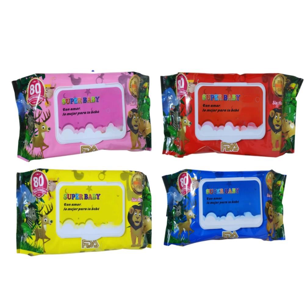 Pack x4 Paquetes De Toalla Húmeda Con Aloe Y Vitamina E
