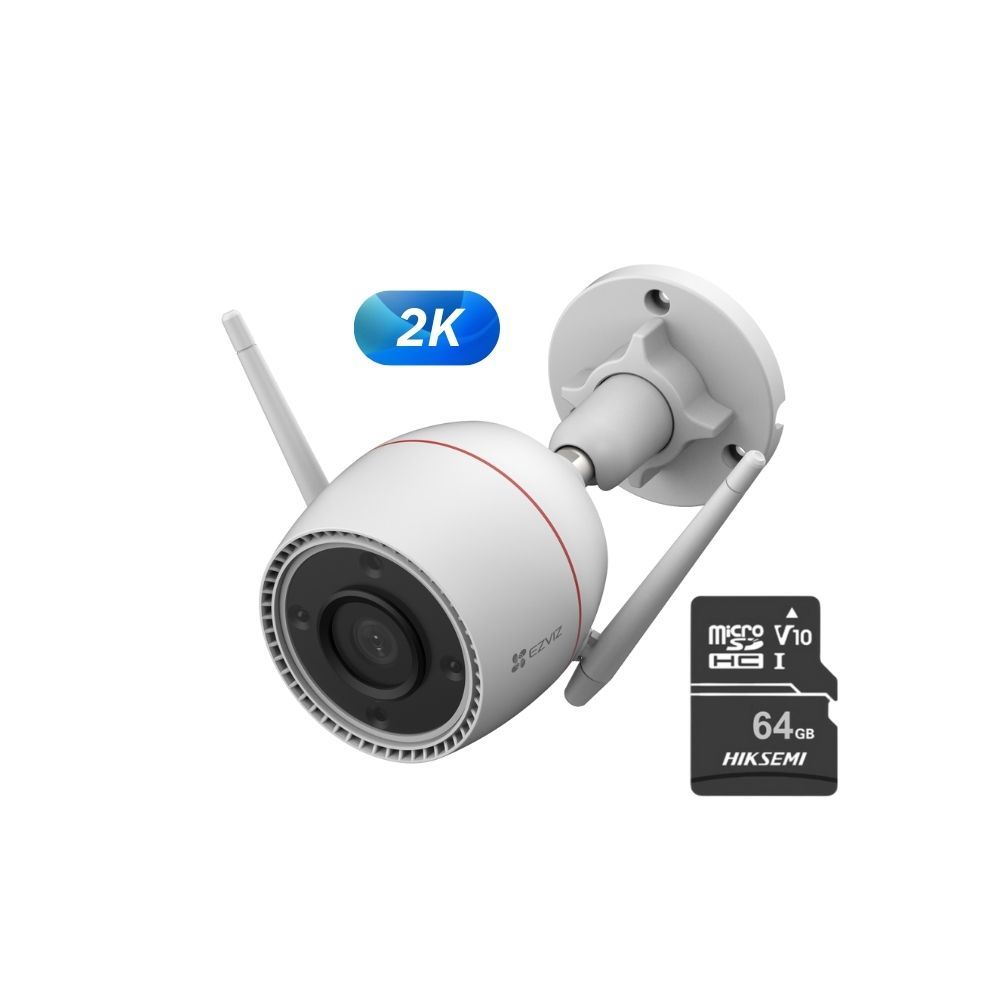 Cámara De Seguridad Inteligente Para Exteriores H3C 2K Ezviz + SD 64 GB