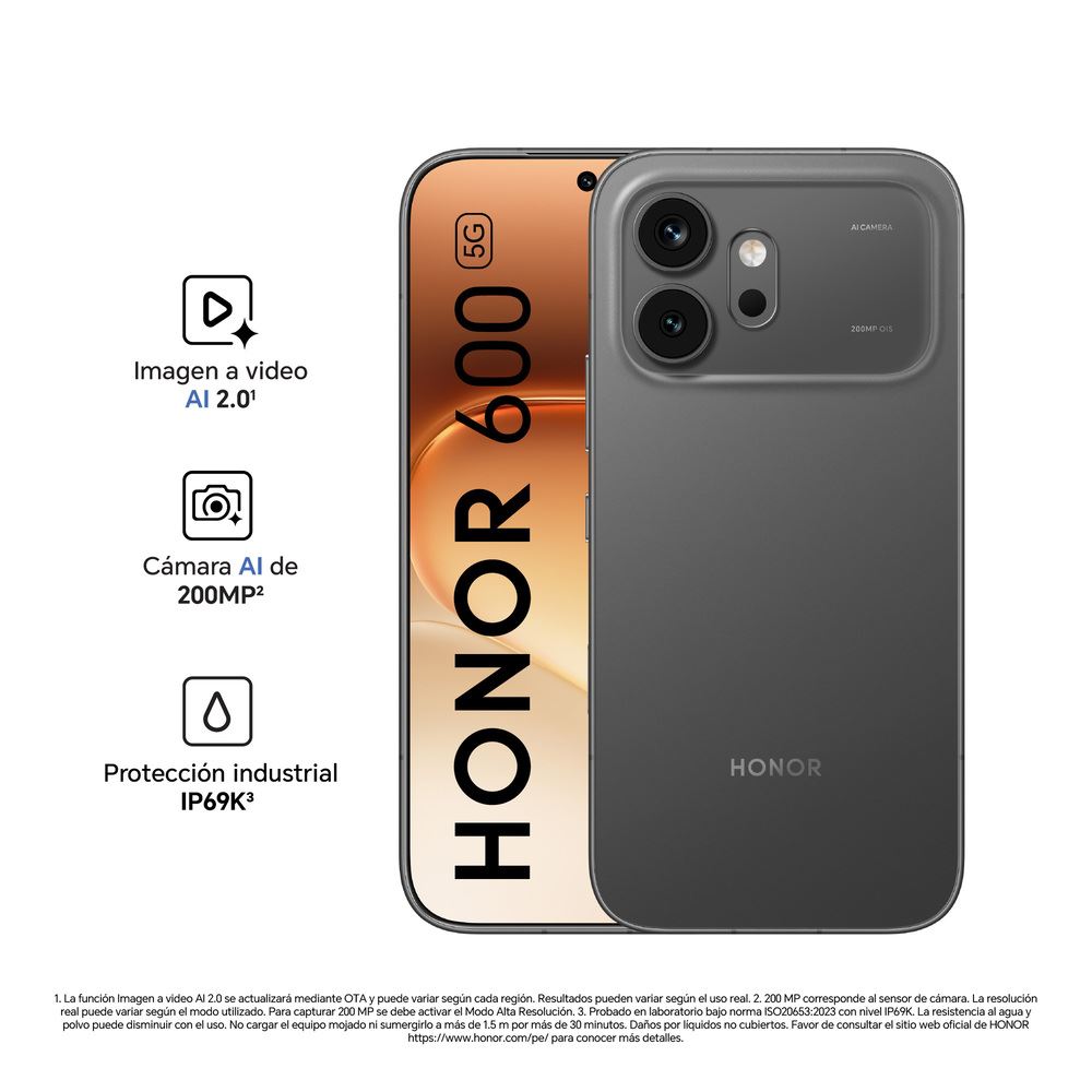 Celular HONOR 600 (8GB+512GB) (VKJ-NX9) - Black