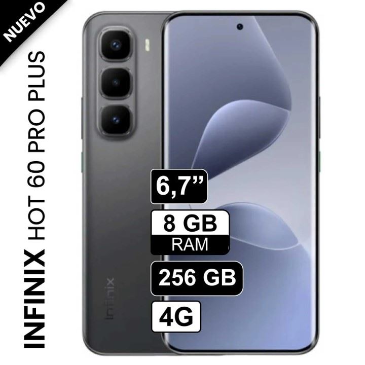Celular Infinix Hot 60 Pro Plus 8GB RAM 256GB Negro