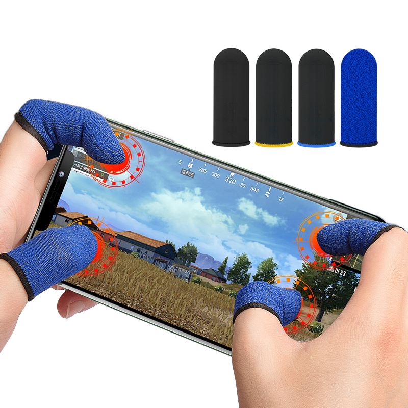 Funda de Dedo Antideslizante para Gaming Móvil - Azul (Par)