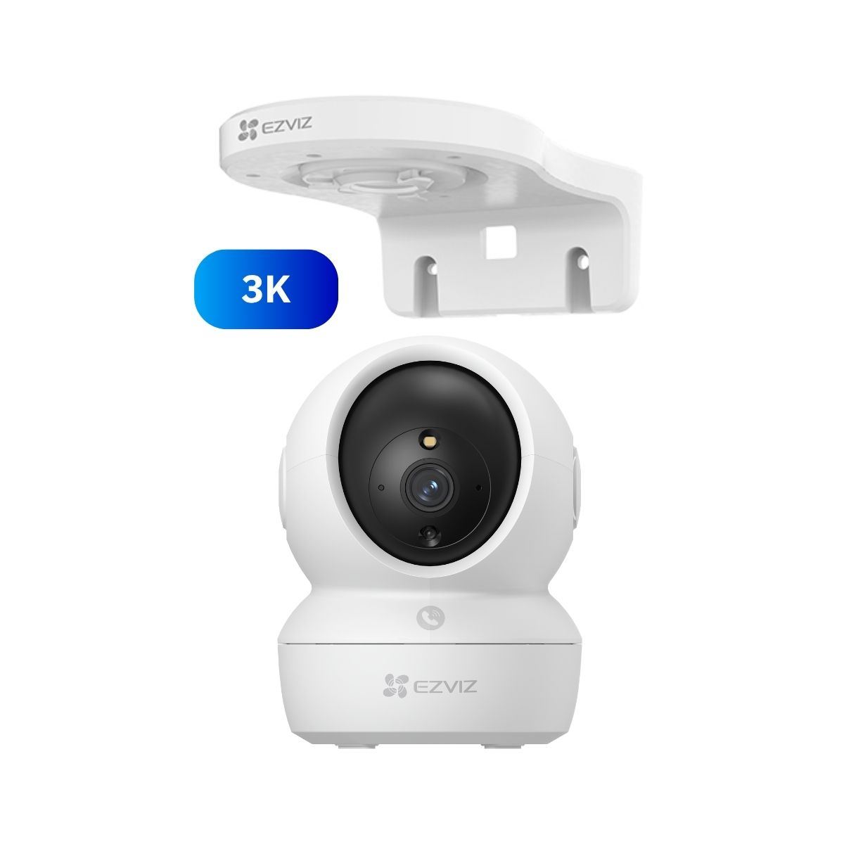 Cámara Inalámbrica Wifi 360º H6C 3K 5MP + Soporte de montaje - Ezviz
