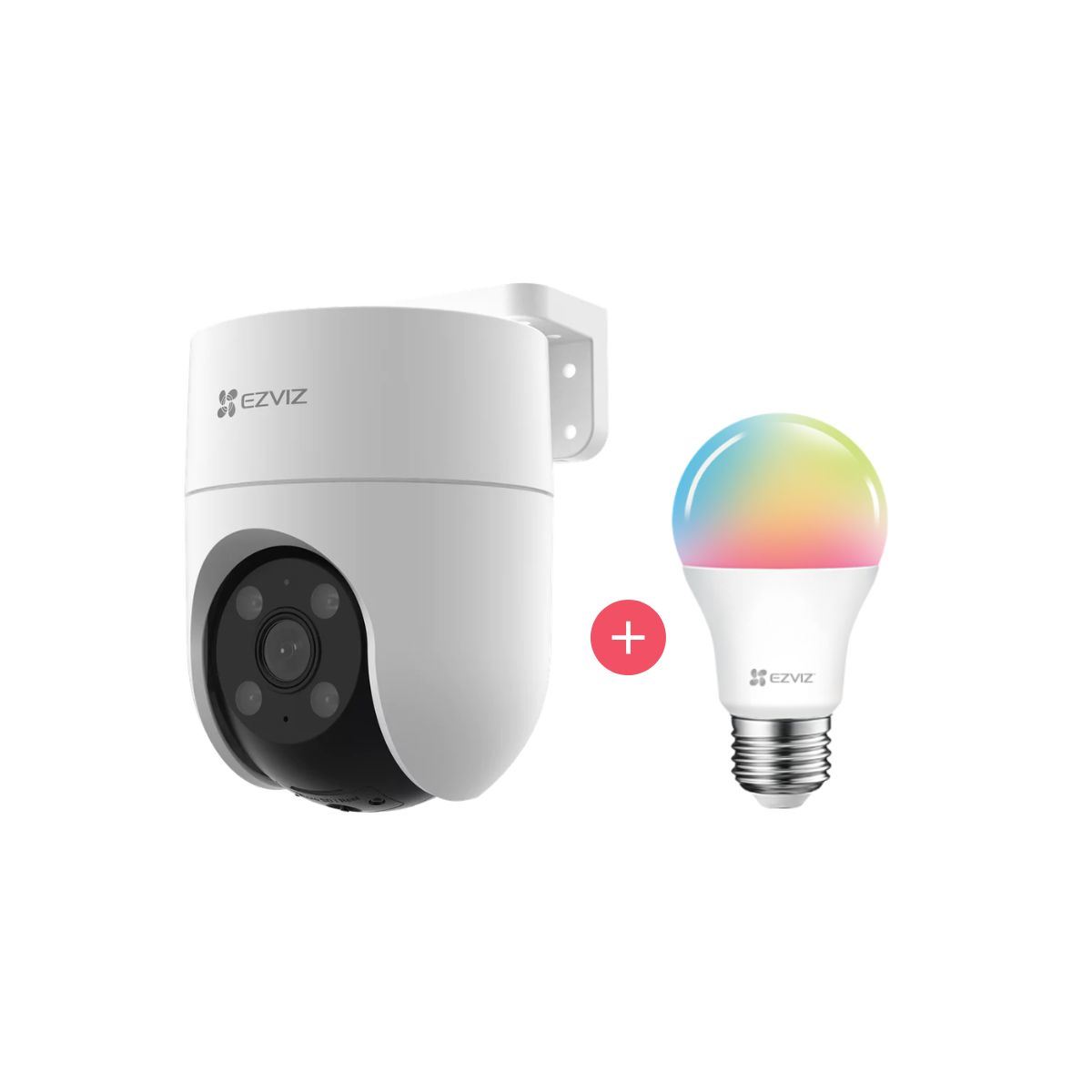 Cámara De Seguridad Ezviz H8C Full HD + Foco Inteligente Multicolor de Regalo - Blanco