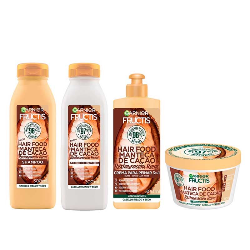 Pack Garnier Fructis Cacao: Shampoo+Acondicionador+CPP+CTT