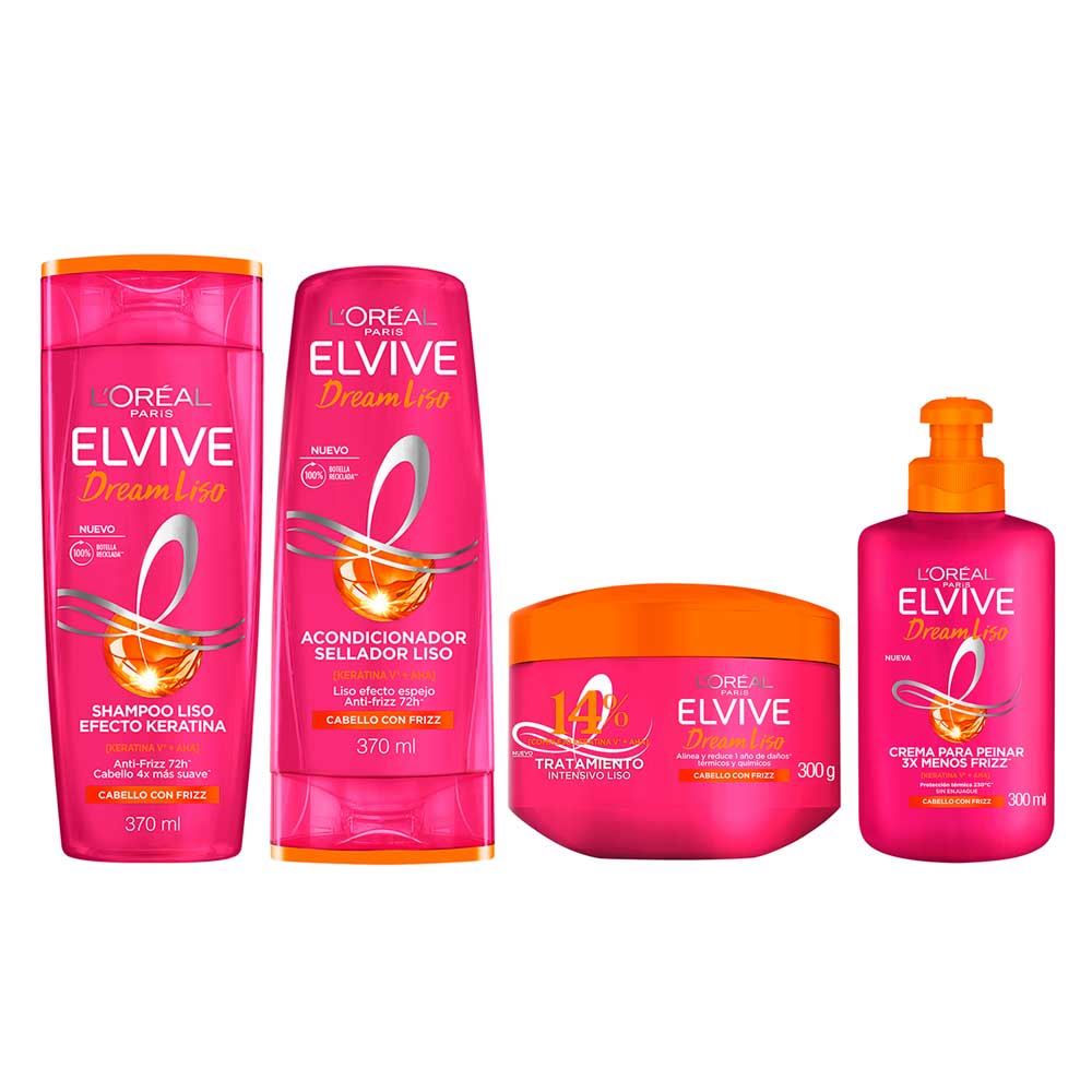 Pack Elvive Dream Liso: Shampoo + Acondicionador + CTT + CPP