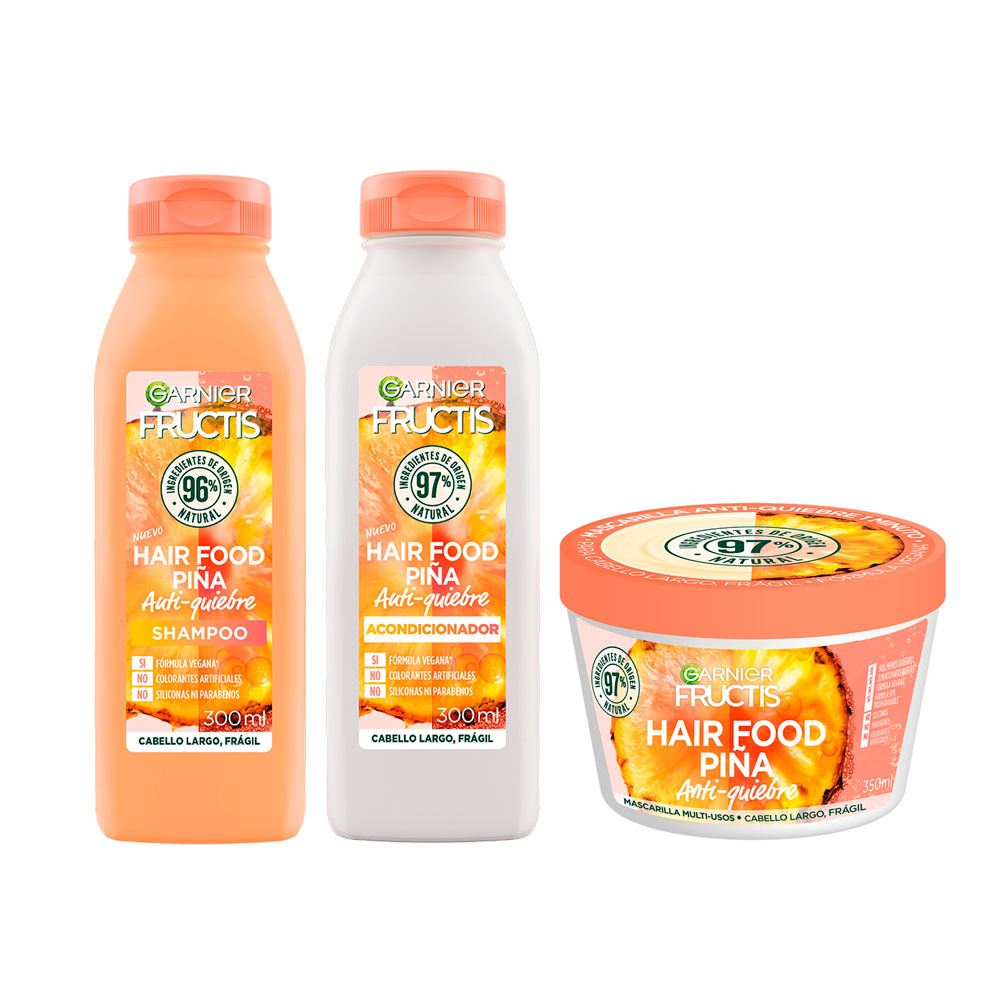 Pack Fructis Piña: Shampoo + Acondicionador + Mascarilla