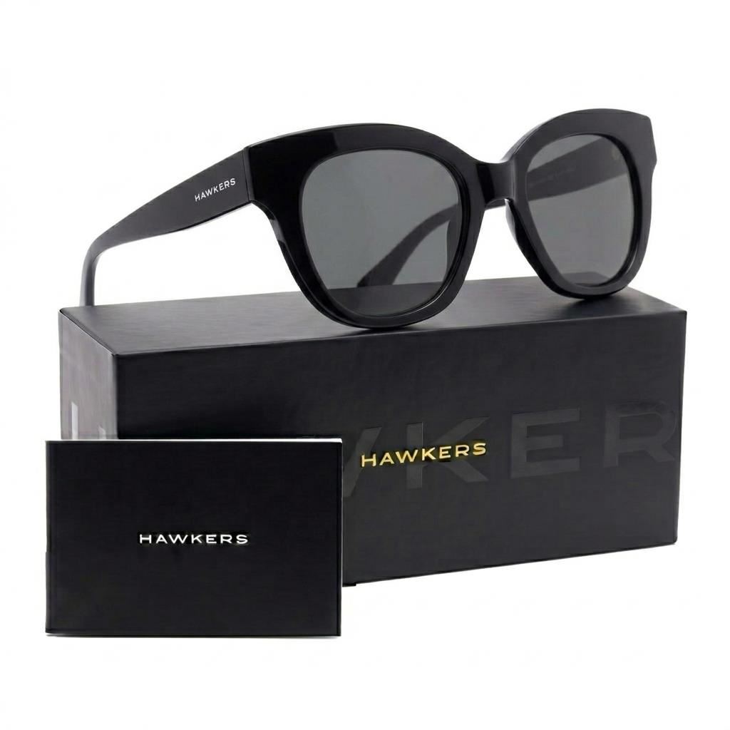 Lentes De Sol Polarizado Hawkers Audrey Neuve Black Grey HANE22BGTP - Talla 51mm