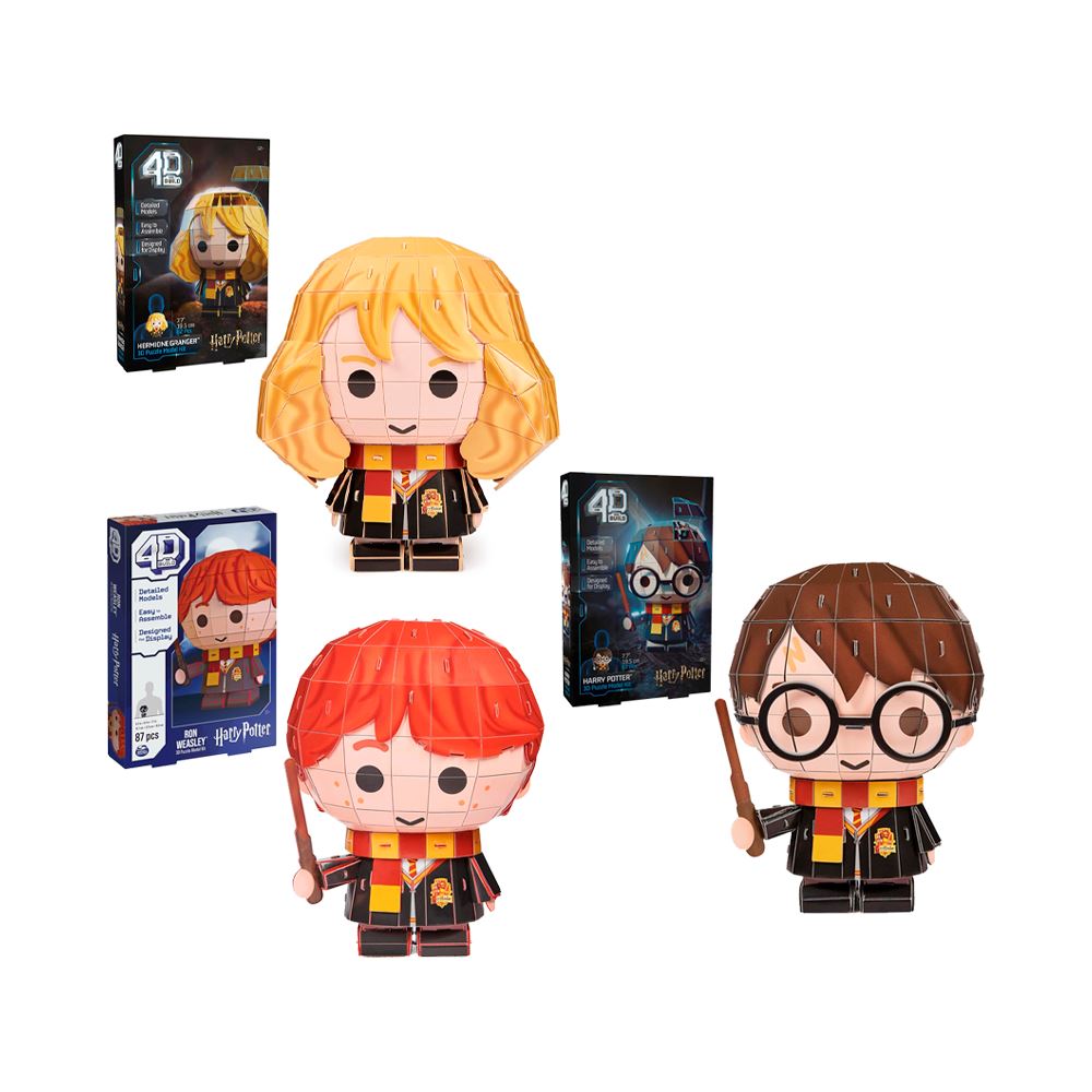 Harry Potter Hermione Granger Ron Weasley Set 4D Build