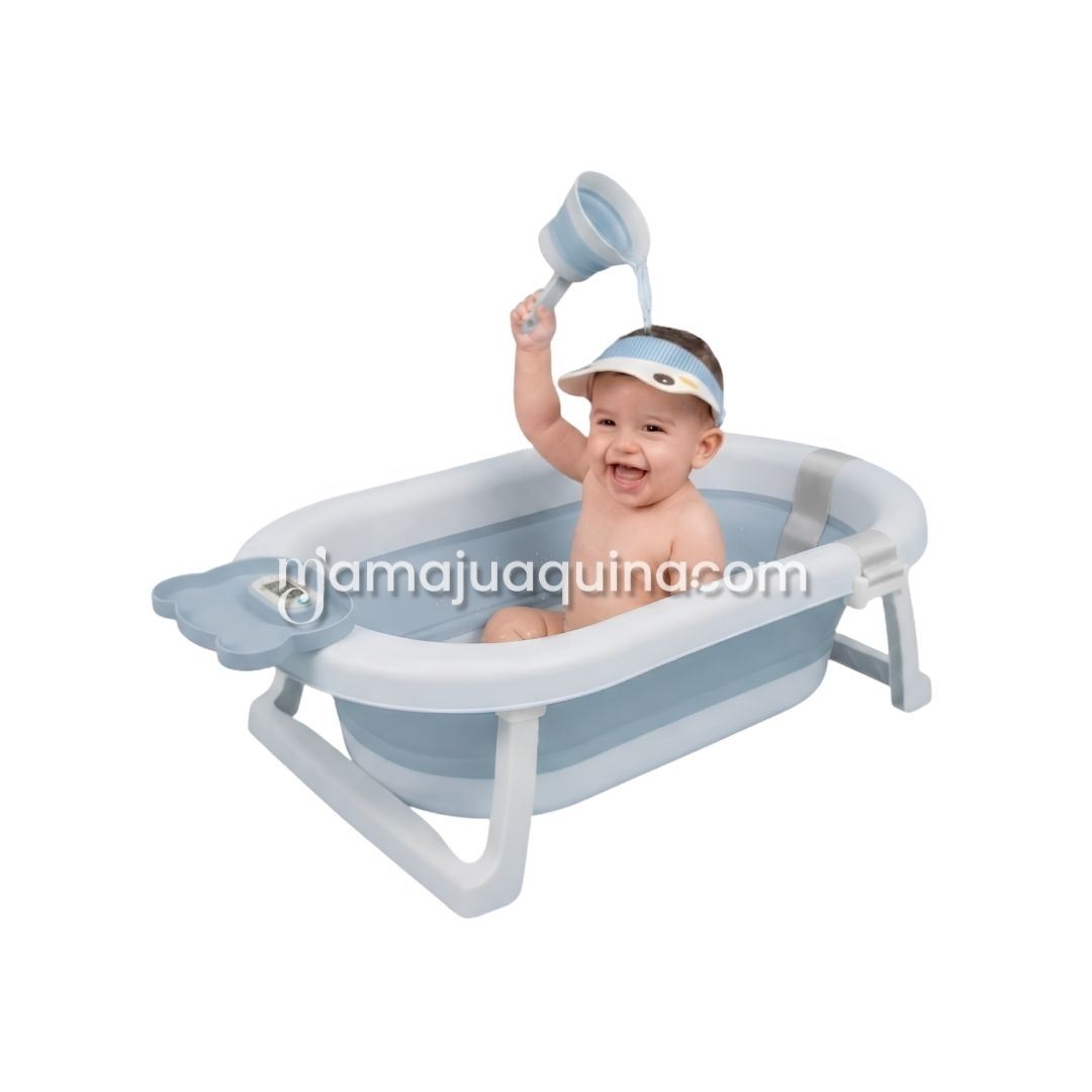 Bañera Plegable para Bebé «HAWÁI» Colección Limitada Light Blue