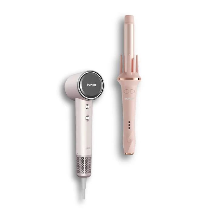 Rizador de Cabello HC02 Rosa + Secador de Cabello HD04 Rosa