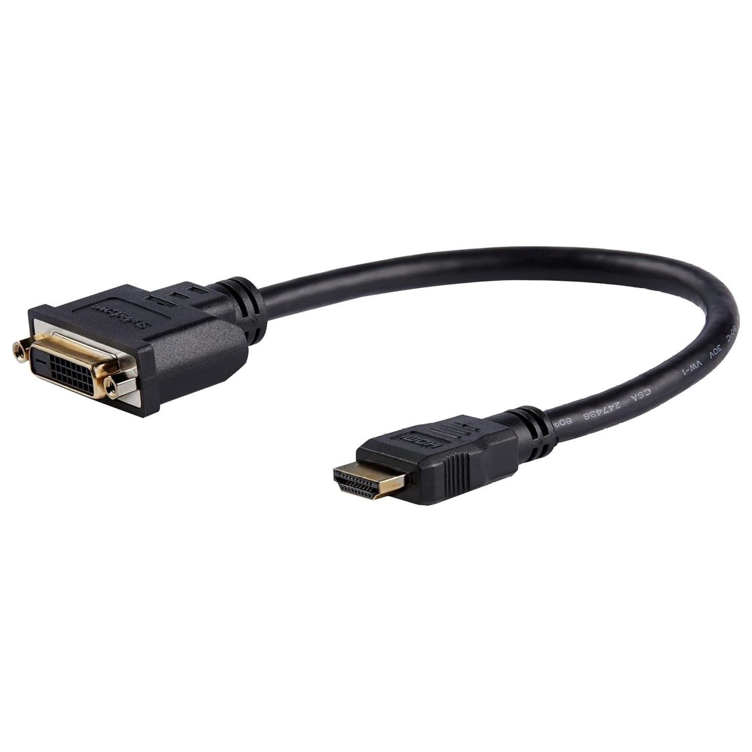 STARTECH Adaptador HDMI a DVI-D 8 Macho a Hembra Negro  HDDVIMF8IN
