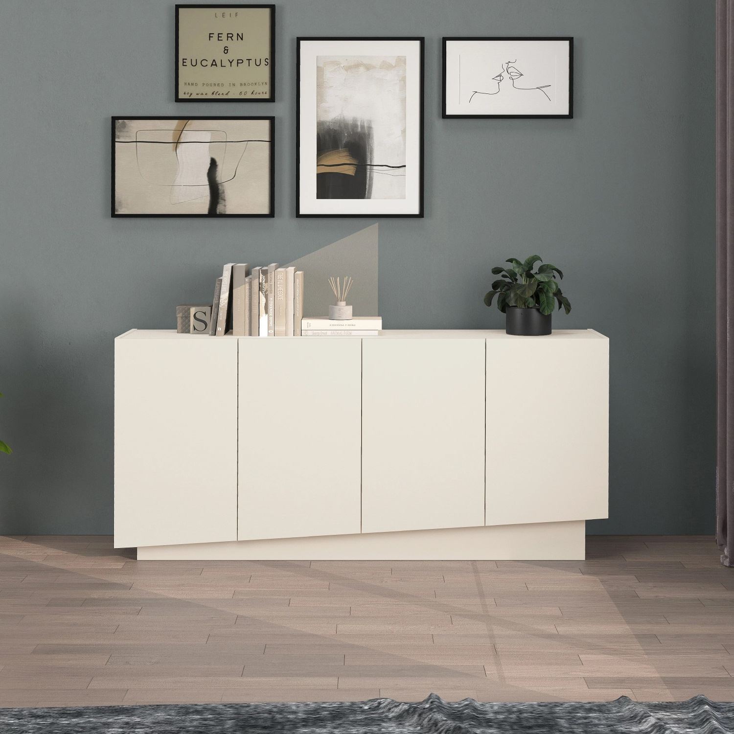 APARADOR HERAS 4 PUERTAS COLOR CAPRI 160CM