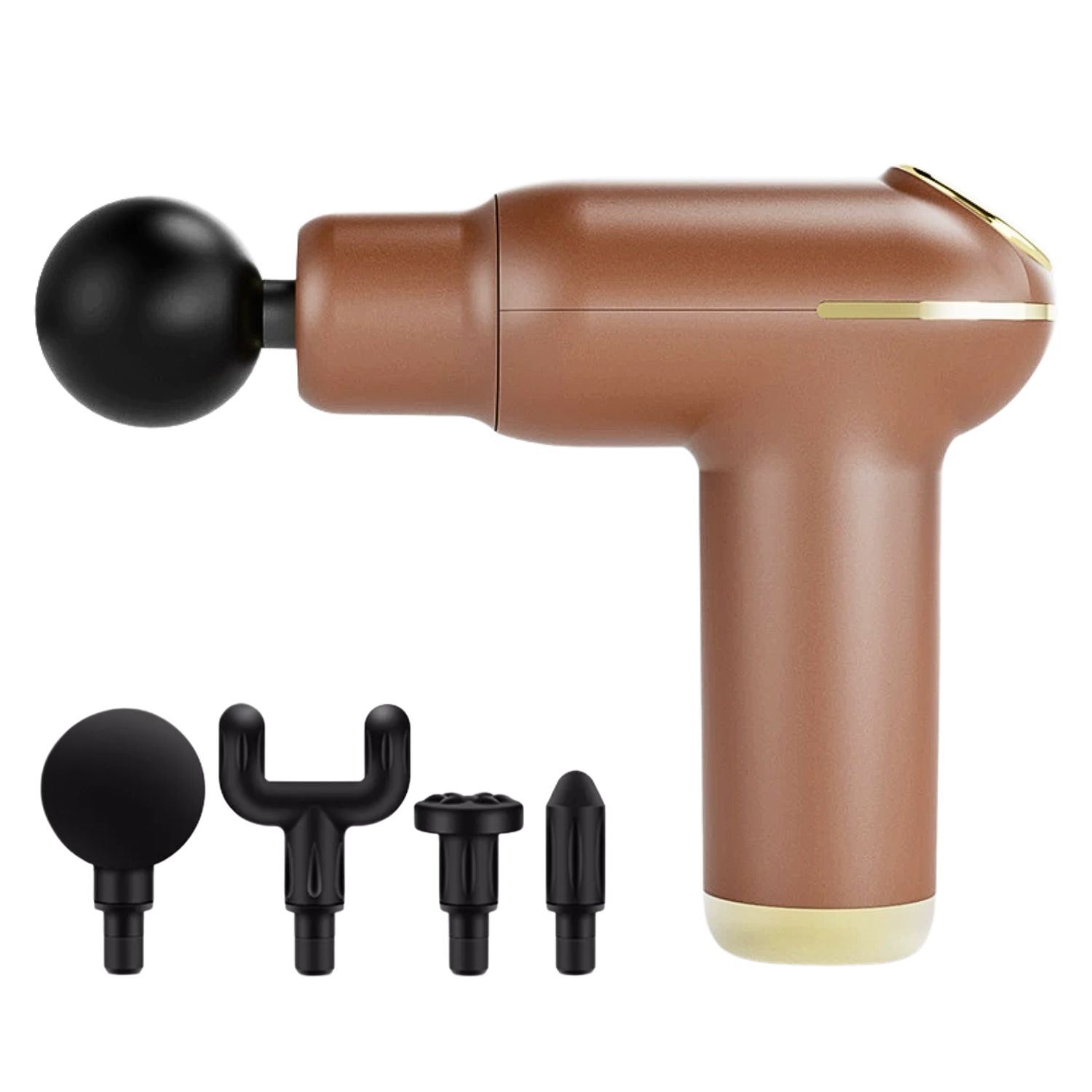 Pistola Masajeadora  corporal con calor terapéutico, motor silencioso y batería de larga duración, diseño compacto para uso diario