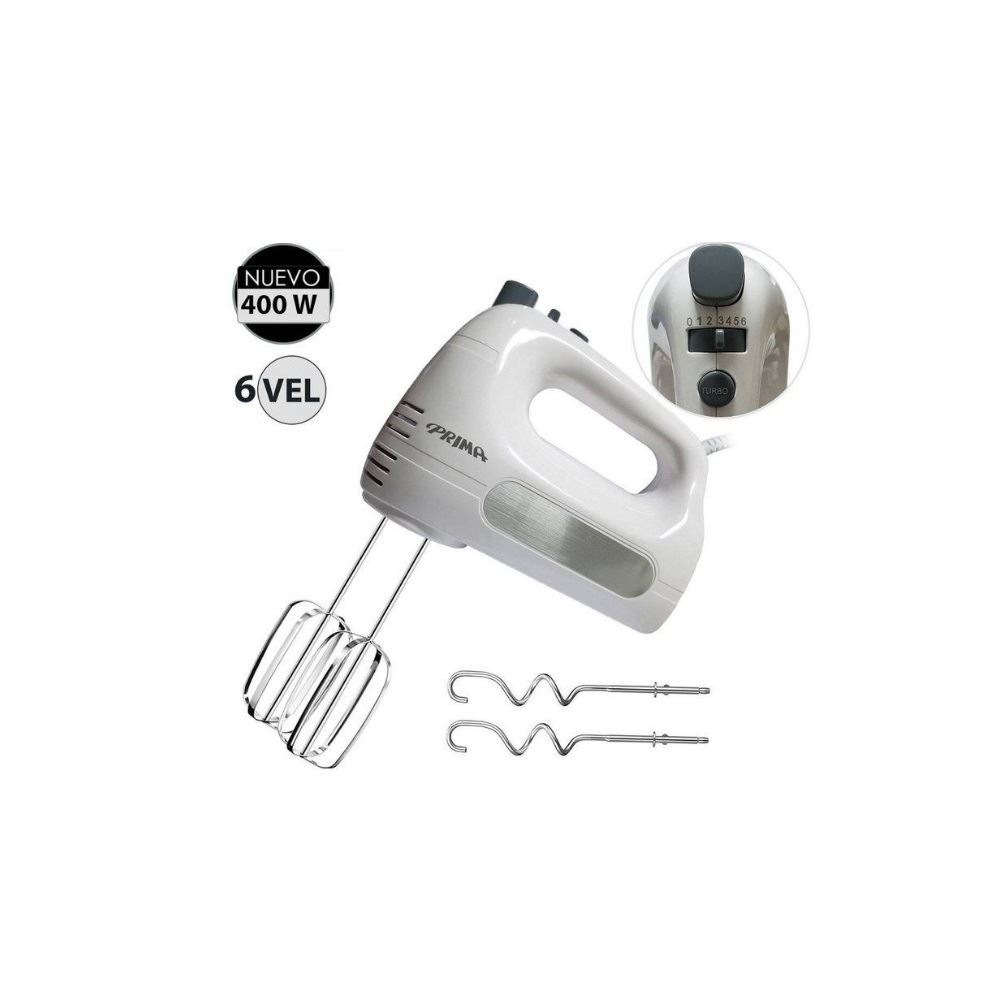 Batidora Prima HM9105E-GSB de Mano 400 Watts Blanco