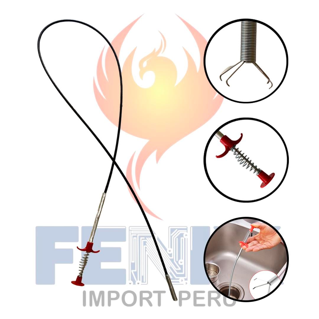 Gancho Desatorador De Lavadero Tuberías Drenaje 160cm