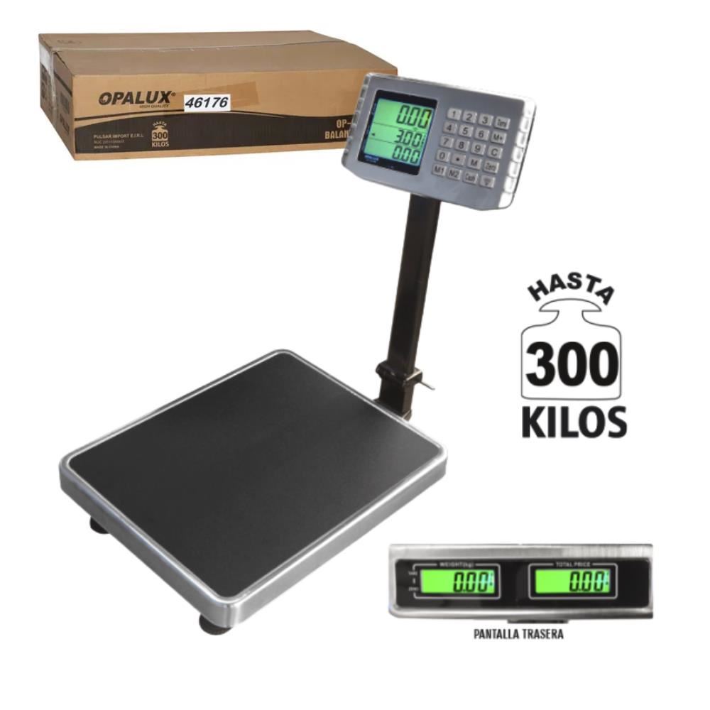 Balanza Digital Opalux Op-Gs300 300Kg Cabeza Y Tecla Metal Op-Gs300
