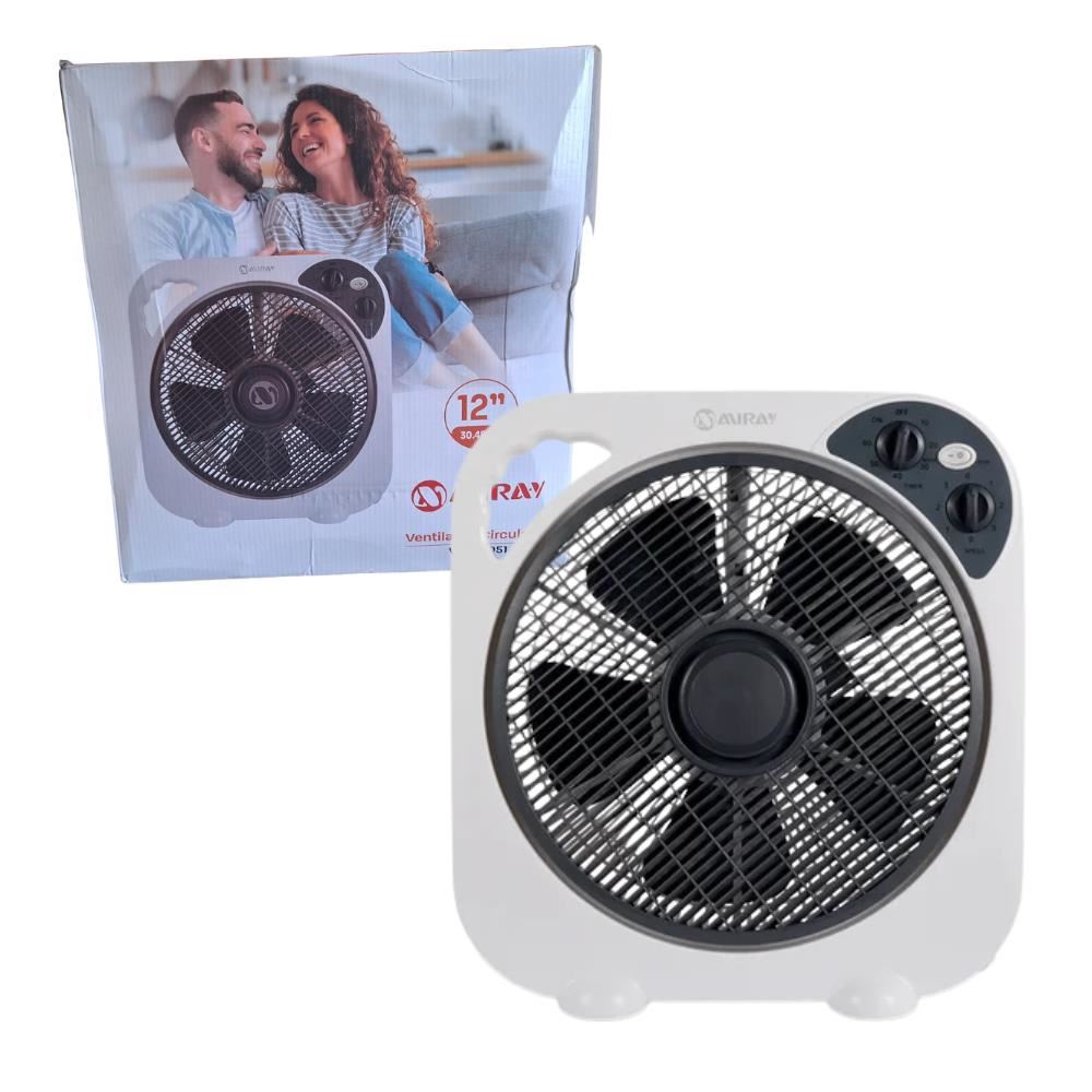 Ventilador Cuadrado Circulador 50W 3 Velocidades 12" Miray VMC-1051 BLANCO