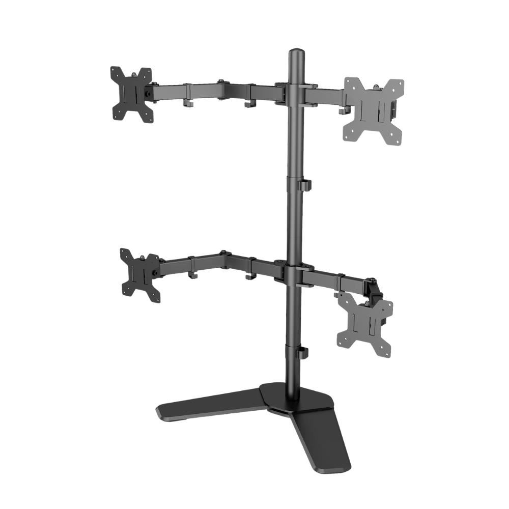 Soporte para 4 Monitores de 13" a 32" ZJ-K7903 con Brazo Articulado y Base Fija