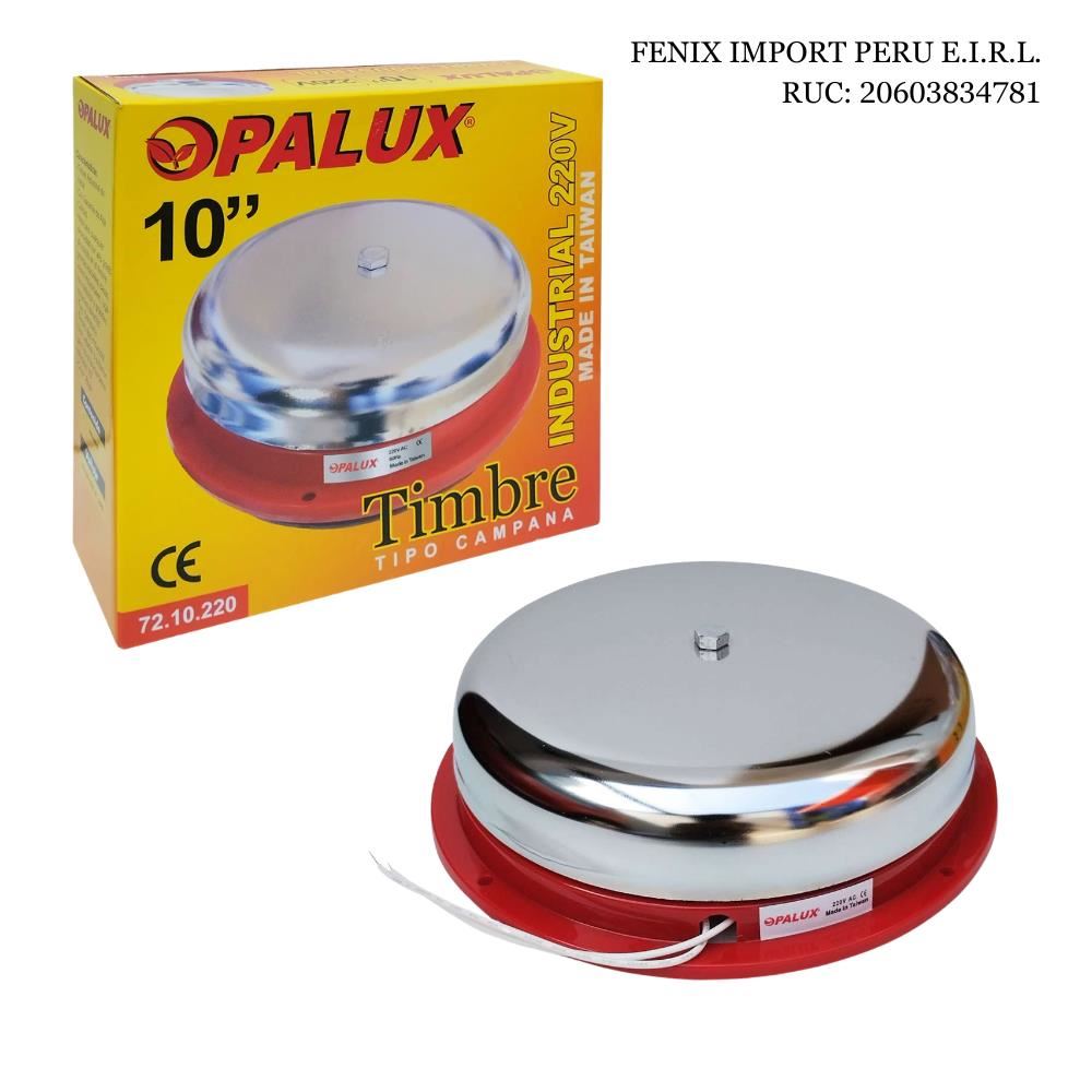 Timbre Industrial Redondo de Metal  10"" OPALUX 72.10.220