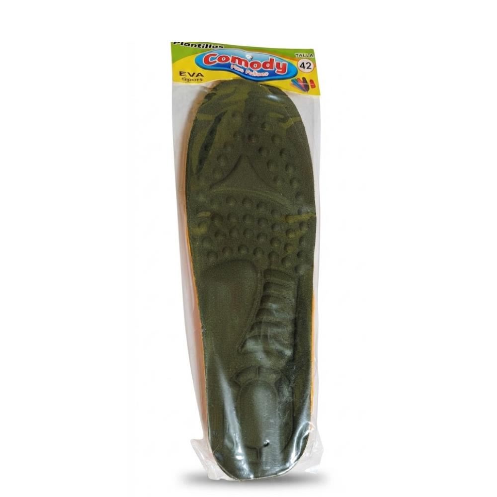 Plantillas para Zapatos Zapatillas Calzado con Amortiguacion Diseño Ergonomico COMODY Eva Sport Talla 42