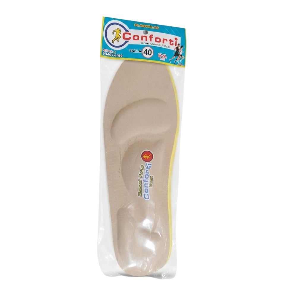 Plantillas para Zapatos Zapatillas Calzado con Amortiguacion Diseño Ergonomico CONFORTI Goma Talla 40