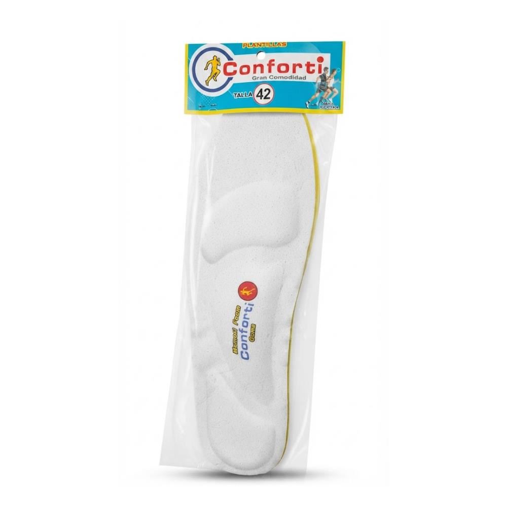 Plantillas para Zapatos Zapatillas Calzado con Amortiguacion Diseño Ergonomico CONFORTI Goma Talla 42