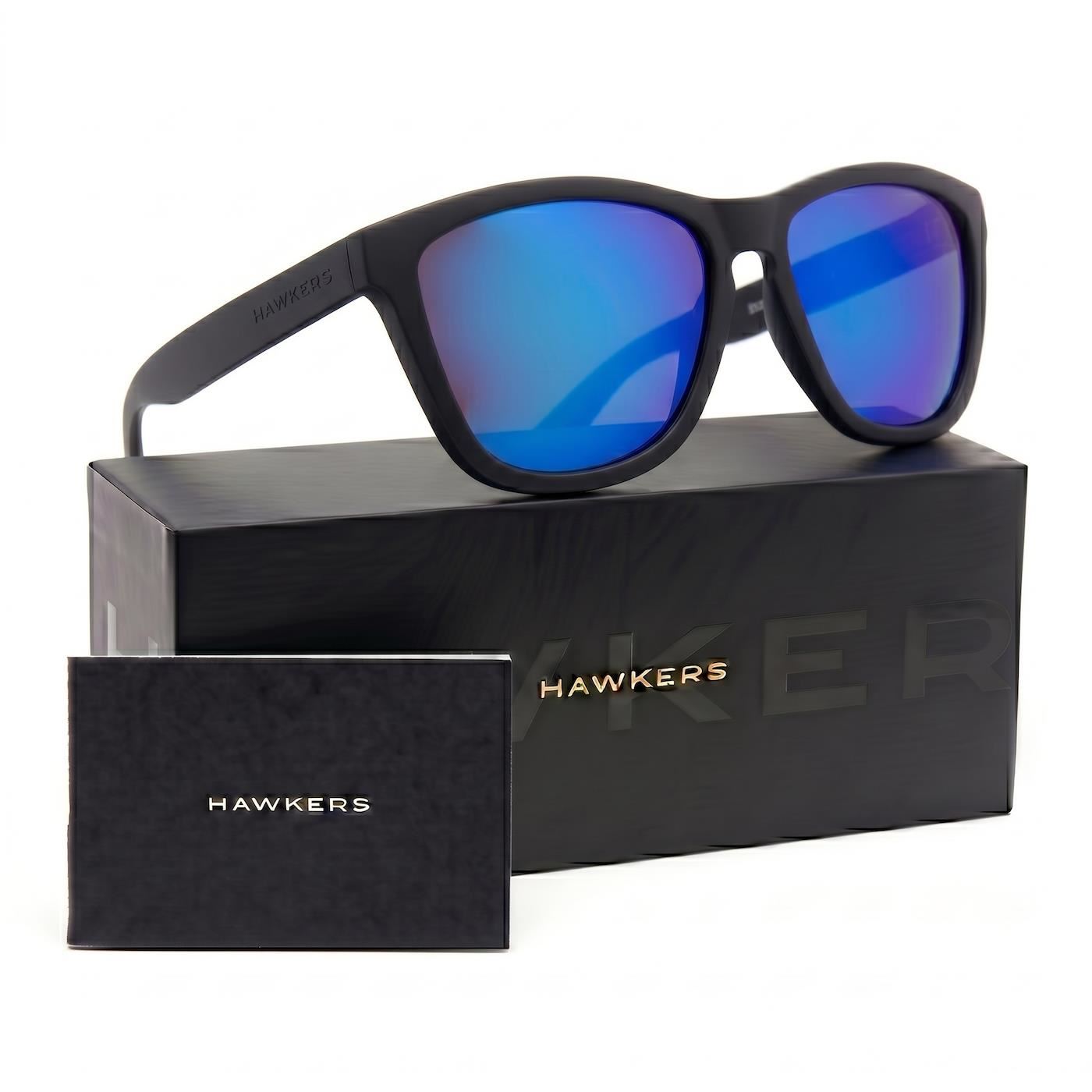 Lentes de Sol Hawkers One Raw HONR21BLT0 Negro Azul Espejado Talla 54mm