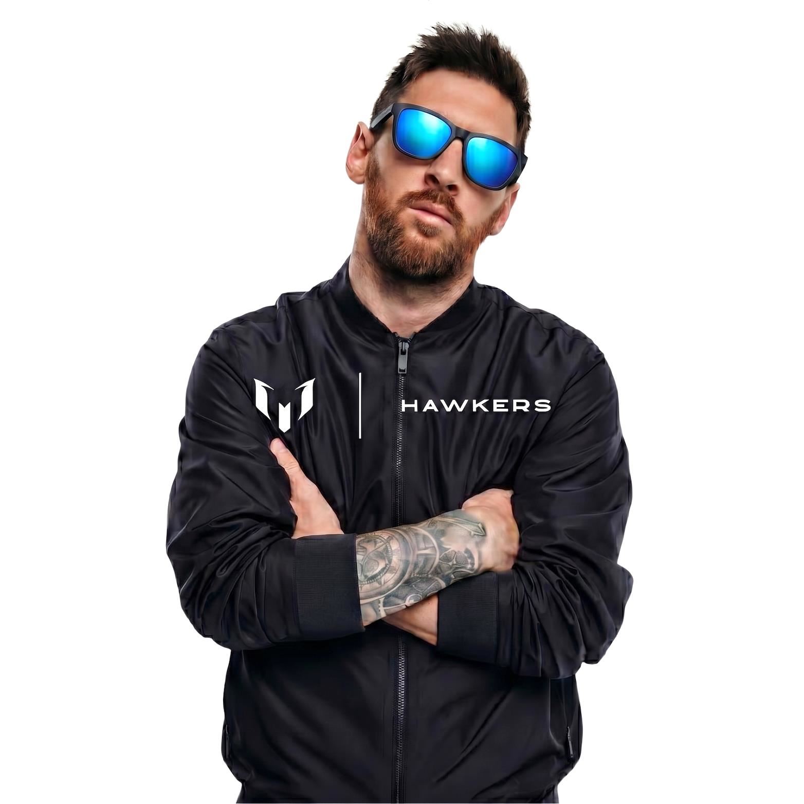 Lentes de Sol Hawkers One Raw HONR21BLT0 Negro Azul Espejado Talla 54mm