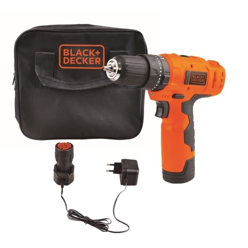 Taladro Percutor 3/8" 12V 25Nm 1 Bat 1.5 Ah Black+Decker HP12-B2C