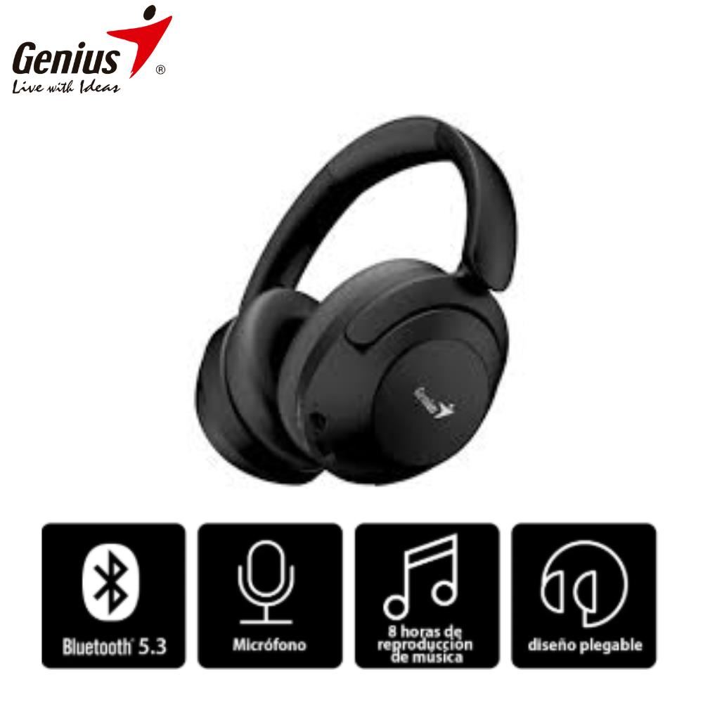 AUDIFONO C/MICROF. GENIUS HS-810BT BT 40MM PLEGABLE BLACK