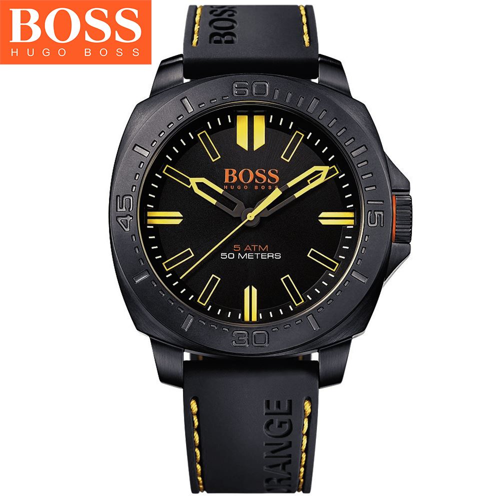 Reloj Hugo Boss Sao Paulo 1513249 Acero Inoxidable Correa de Silicona Negro