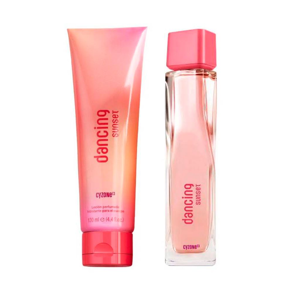 Perfume para Mujer Dancing Sunset + Locion Hidratante Cyzone