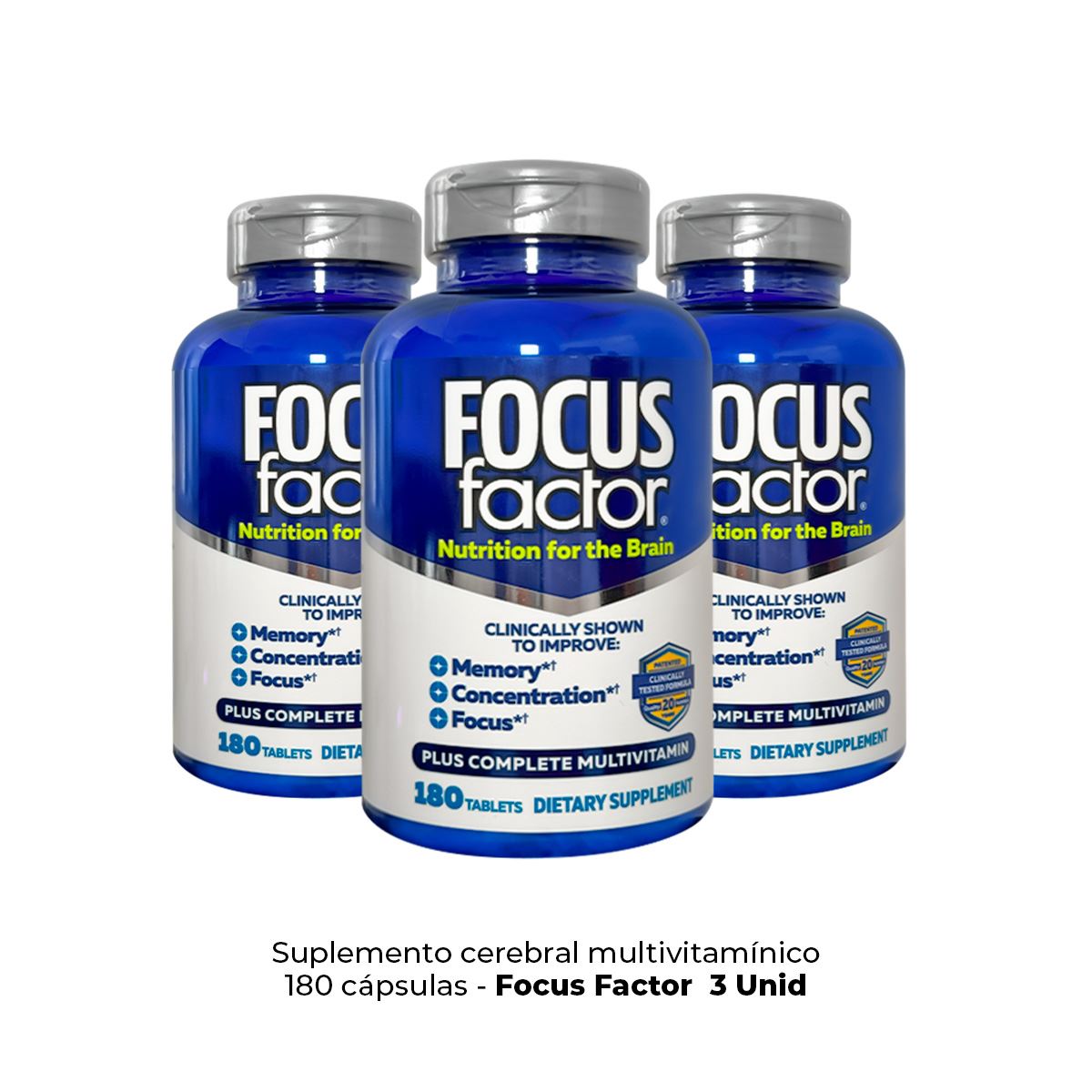 3 Factor de enfoque Suplemento cerebral – 180 unid
