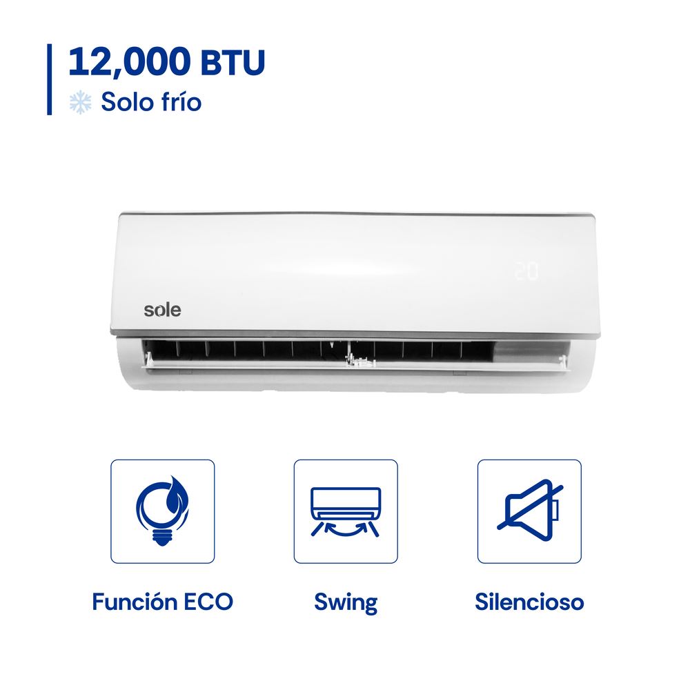 Aire Acondicionado Sole Split 12 Kbtu