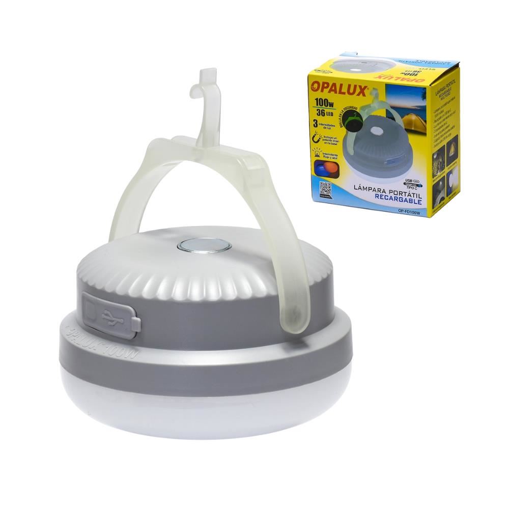 Lampara Portatil Colgante 100W 900Lm Opalux OP-FD100W