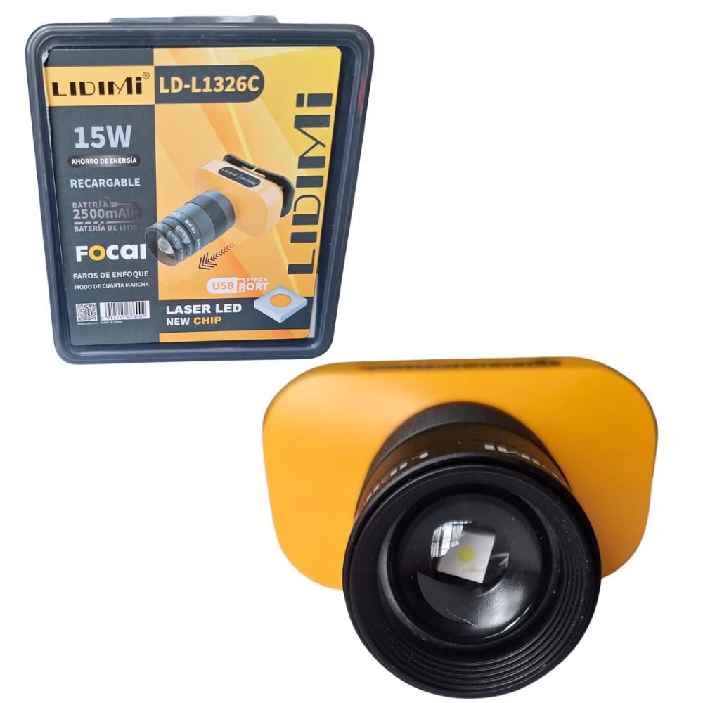 Linterna Frontal Recargable 15W 750 lumen Lidimi LD-L1326C