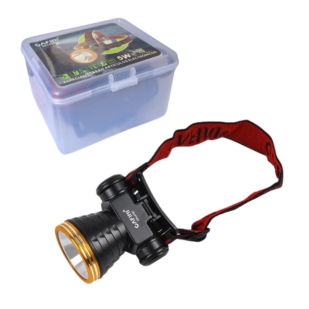 Linterna Frontal Regulable de 5W y 1200mAh Recargable Cafini CN-L618C