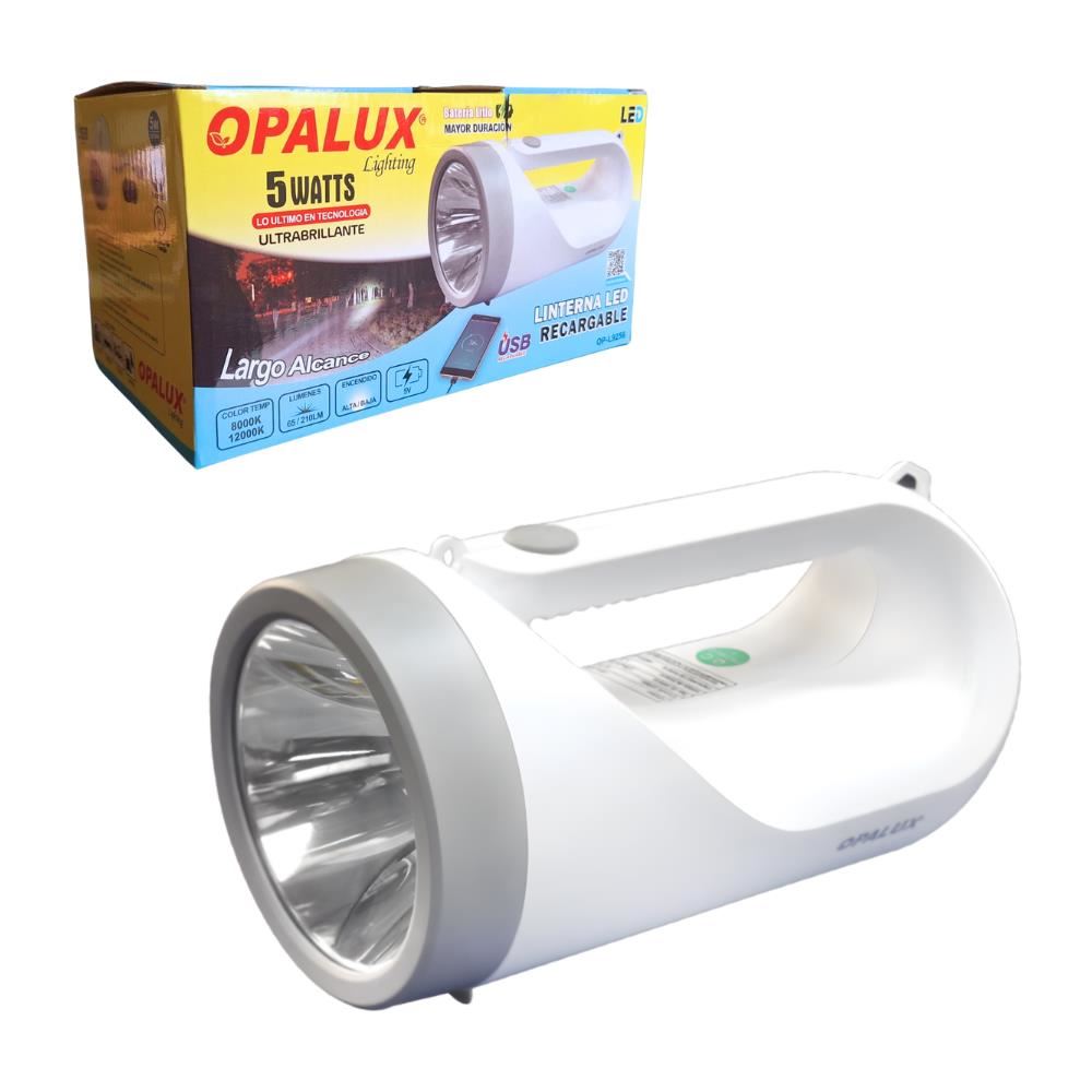 Linterna LED Recargable de 5W 210 lm Opalux OP-L9256