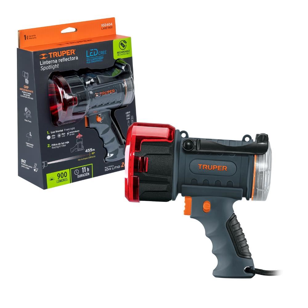 Lampara Reflectora Led 900lm Recargable Alta Potencia Truper LARE-900