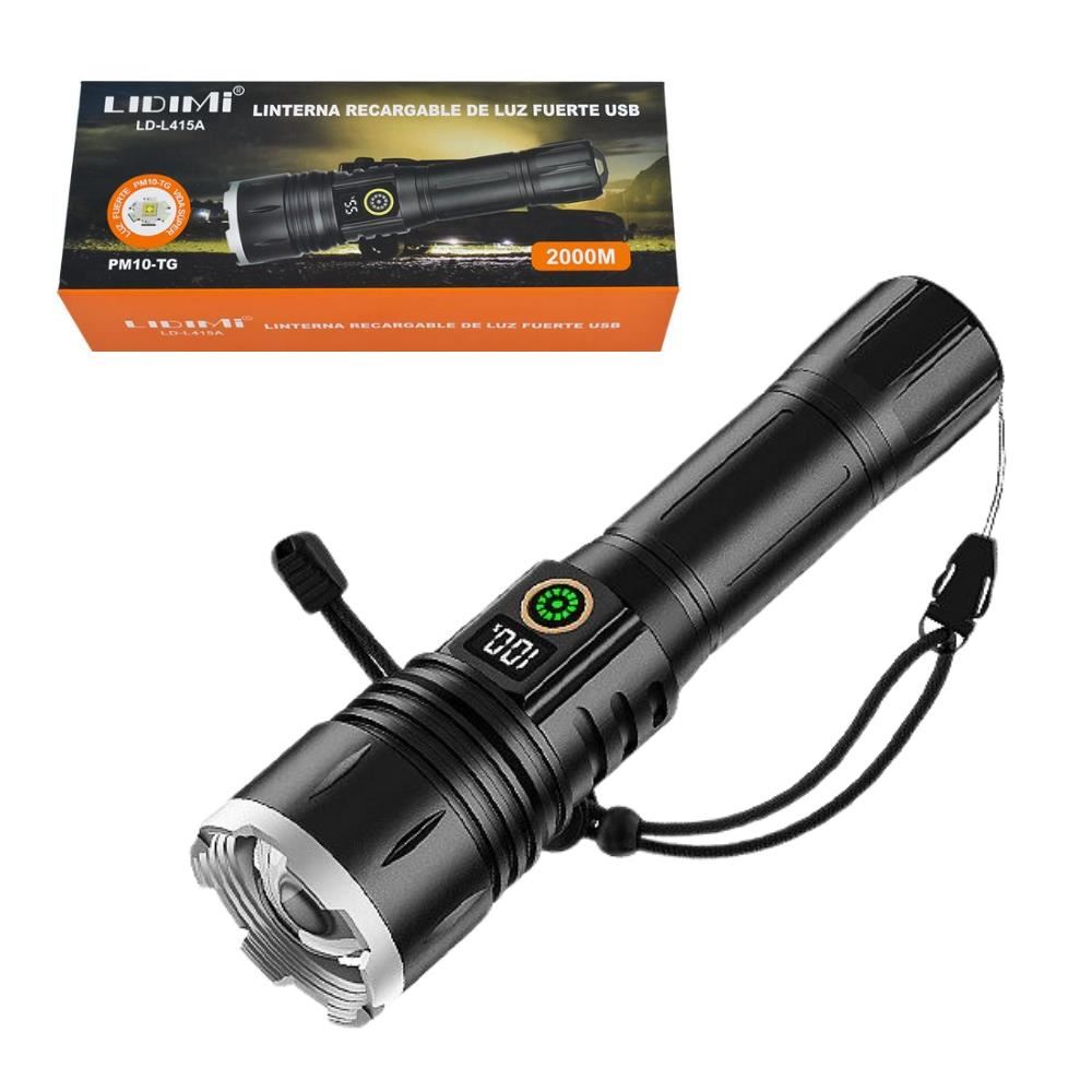 Linterna Tactica de Mano10W 2000 metros 5800 mAh LIDIMI LD-l415A