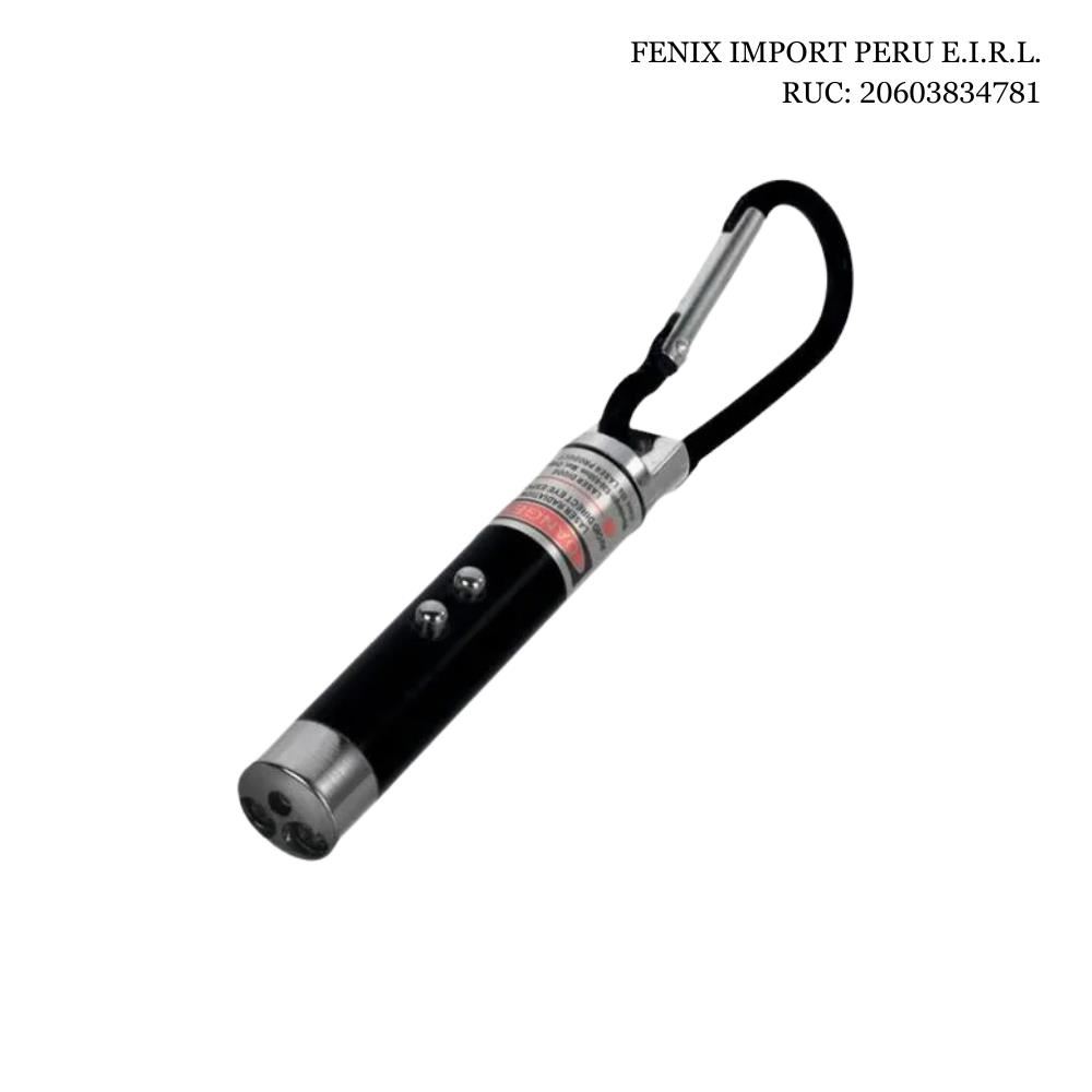 Llavero Pack Linterna Uv, Led Blanco Y Laser Rojo 3 En 1 Negro