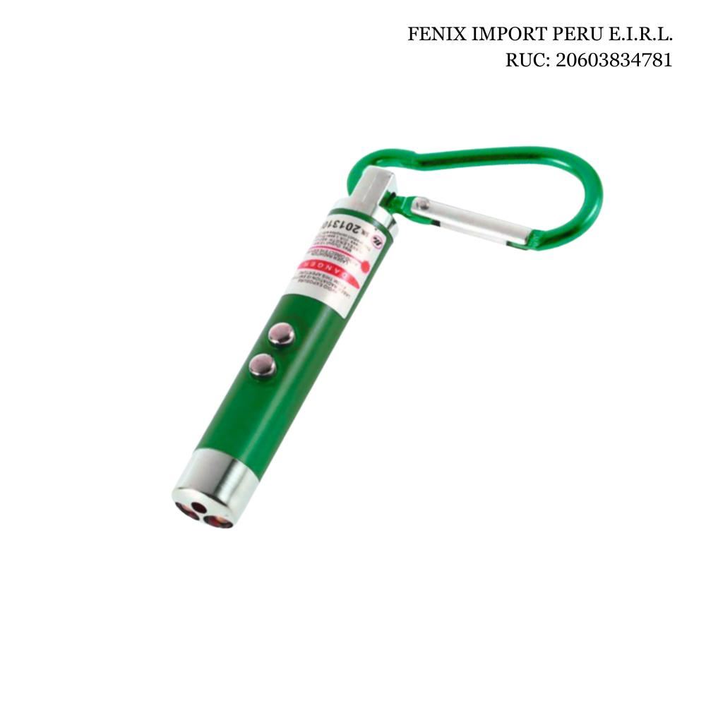 Llavero Pack Linterna Uv, Led Blanco Y Laser Rojo 3 En 1 Verde